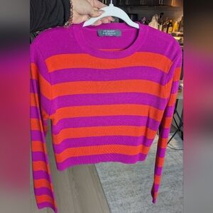 Primark Bold Pink and Orange Striped Sweater